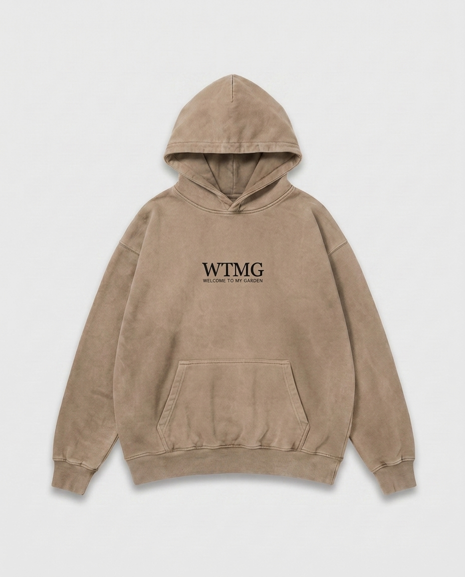 WTMG Hoodie Welcome To My Garden - Chalk Dust - Schwarzer Druck