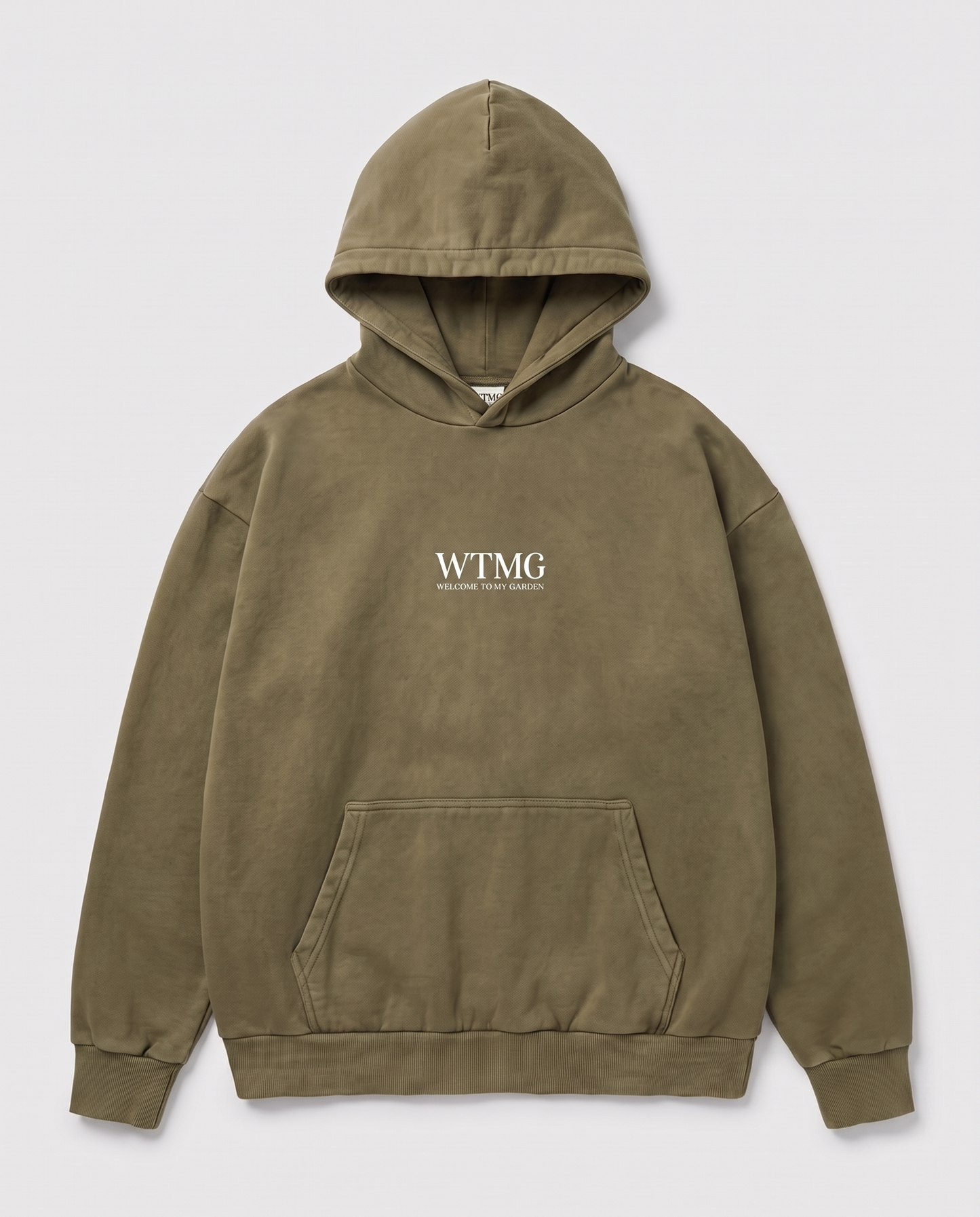 WTMG Hoodie Welcome To My Garden - Warm Khaki - Weißer Druck