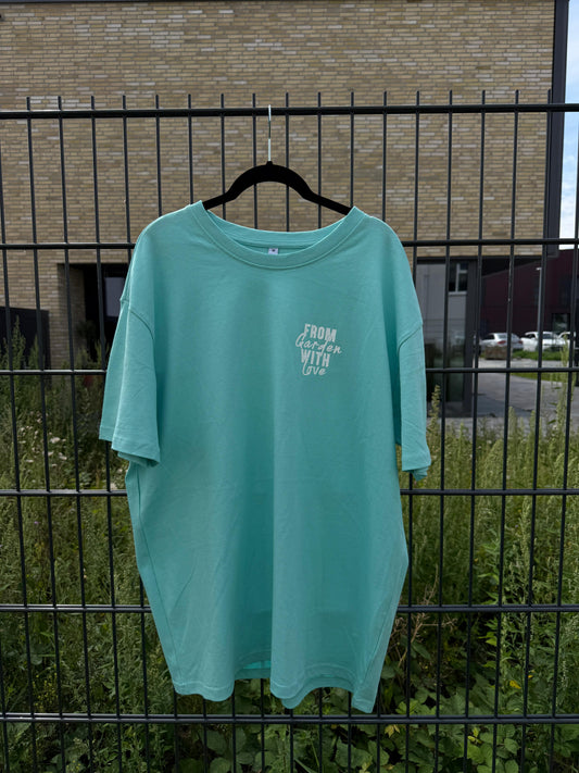 WTMG T-Shirt - "From Garden With Love" - Oversized - Hellblau