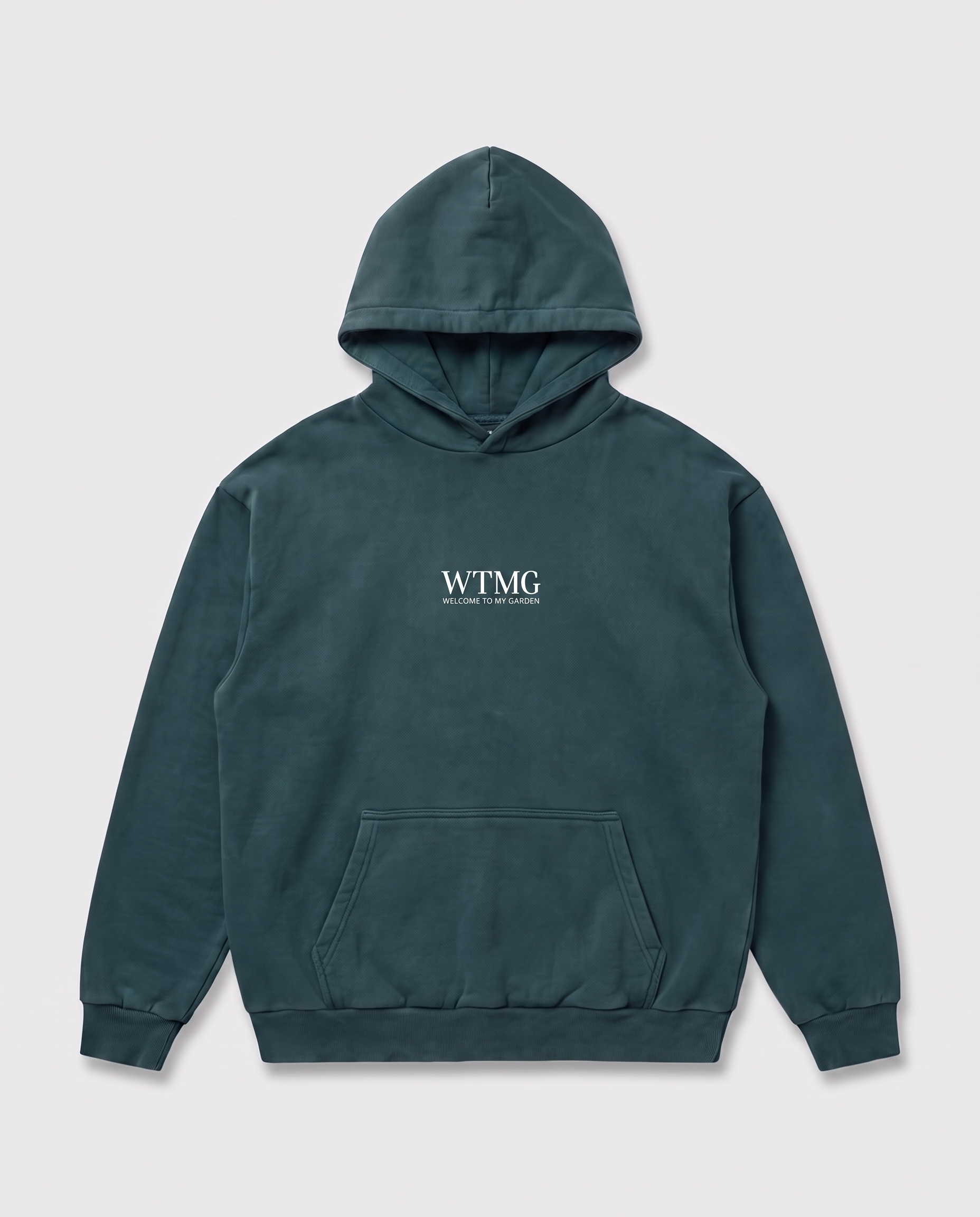 WTMG Hoodie Bottle Green Weißer Druck