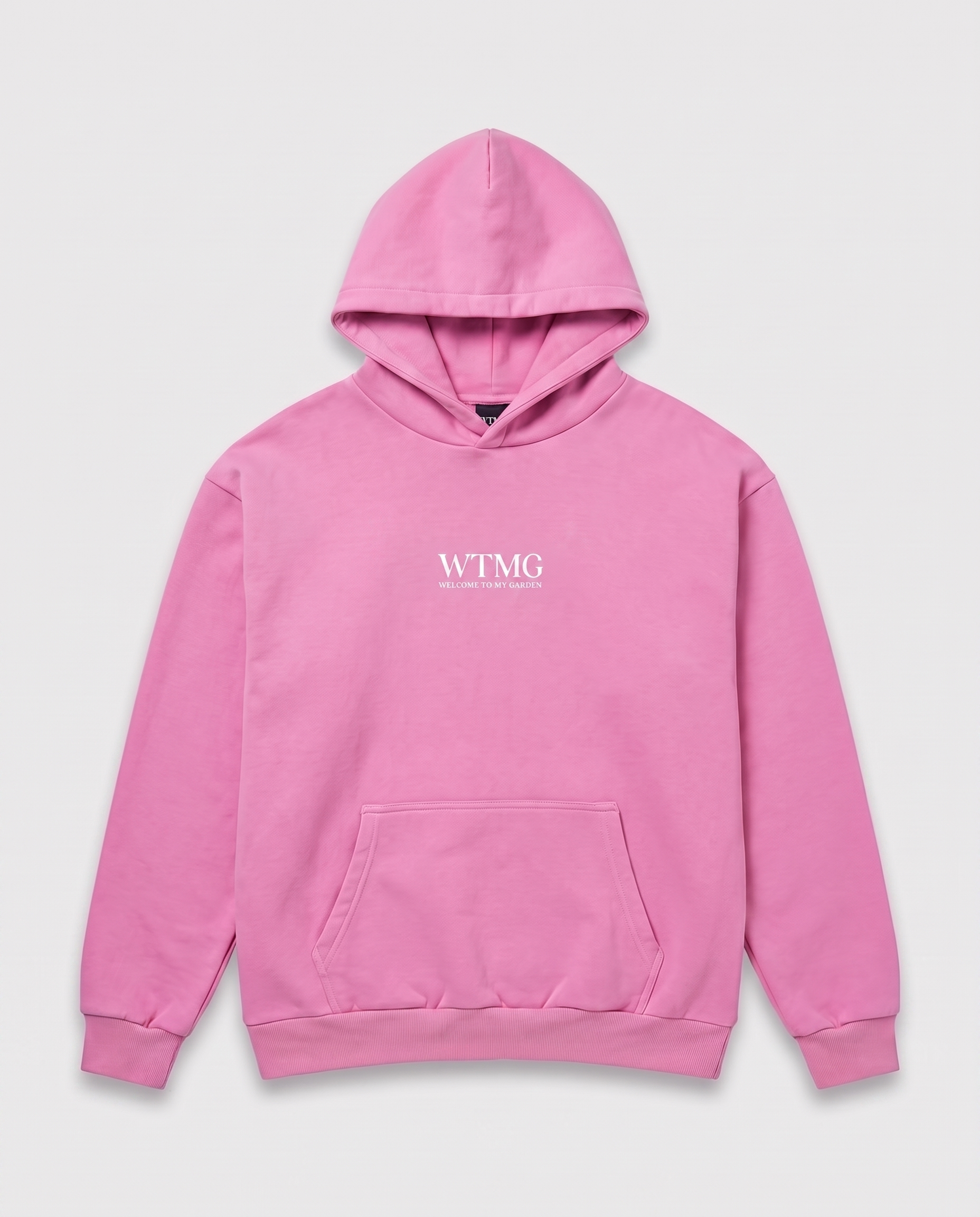 WTMG Hoodie Cool Pink Weißer Druck