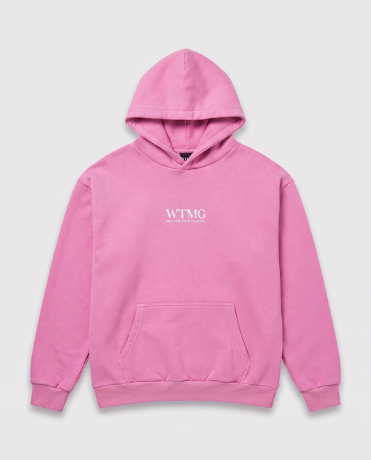 WTMG Hoodie Welcome To My Garden - Cool Pink - Weißer Druck