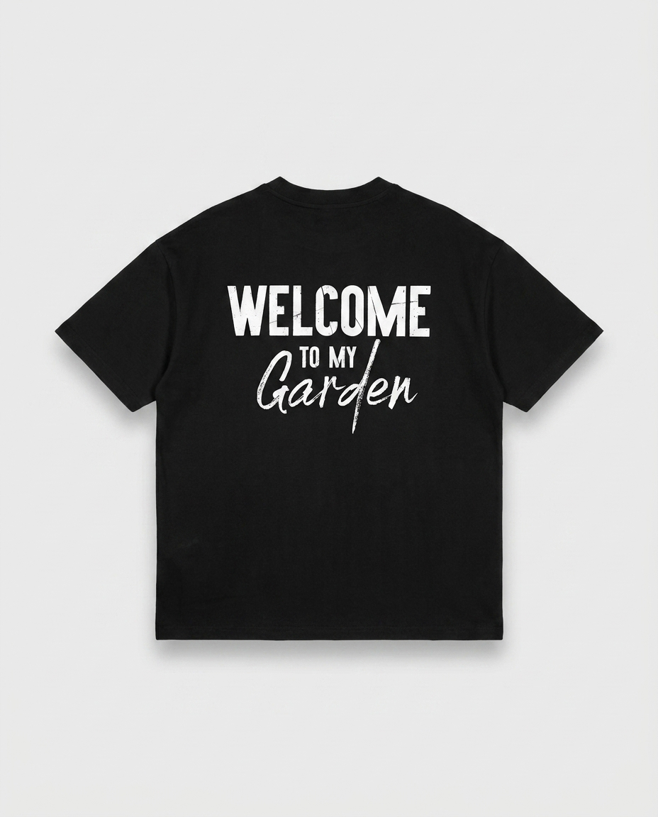 WTMG T-Shirt From Garden With Love - Black - Rückseite