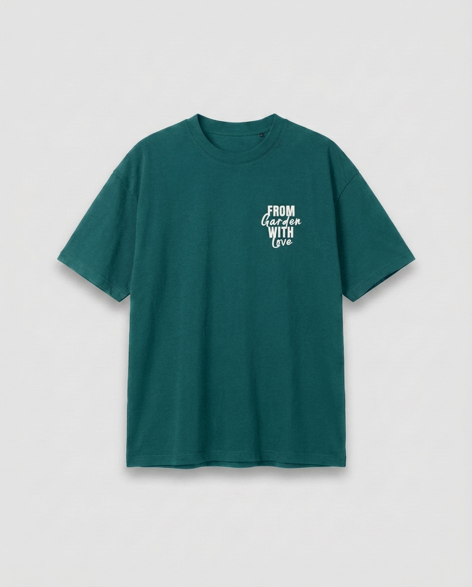 WTMG T-Shirt From Garden With Love - Retro Green - Vorderseite