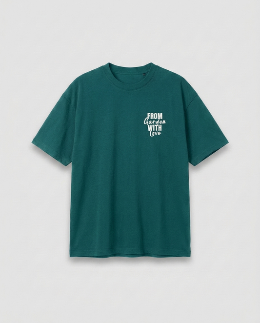 WTMG T-Shirt From Garden With Love - Retro Green - Vorderseite