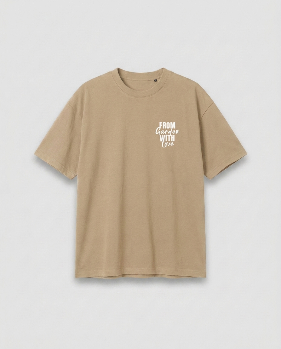 WTMG T-Shirt From Garden With Love - Sand - Vorderseite