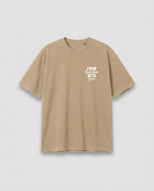 WTMG T-Shirt From Garden With Love - Sand - Vorderseite